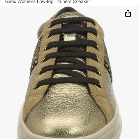 Geox Gold Leopard Women's Sneakers 7 New - Picture 4 of 10
